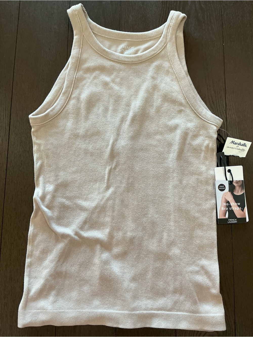 French Laundry Women's Light Cream Ribbed Tank